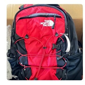 The North Face Borealis Backpack Red Black Outdoor Hiking Travel Bag